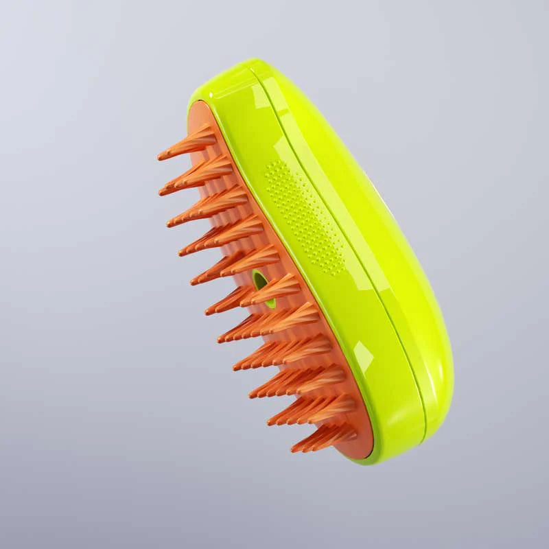 Set of unisex pet deshedding brushes in different colors, essential pet care tools