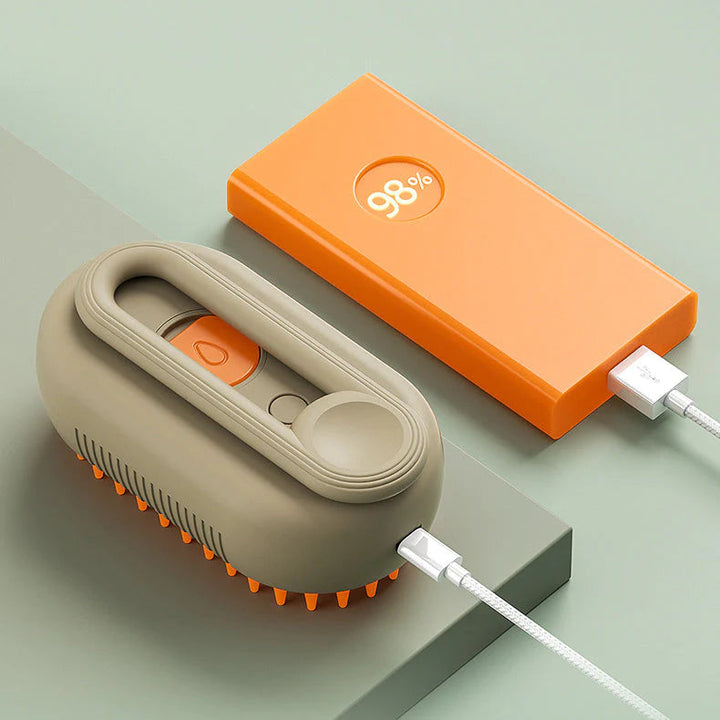 Ergonomic pet deshedder and massage brush, a versatile grooming tool for dogs and cats