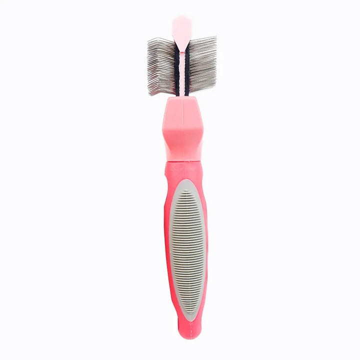 Blue pet detangling shampoo brush, essential pet grooming tool for dogs and cats, promotes healthy fur