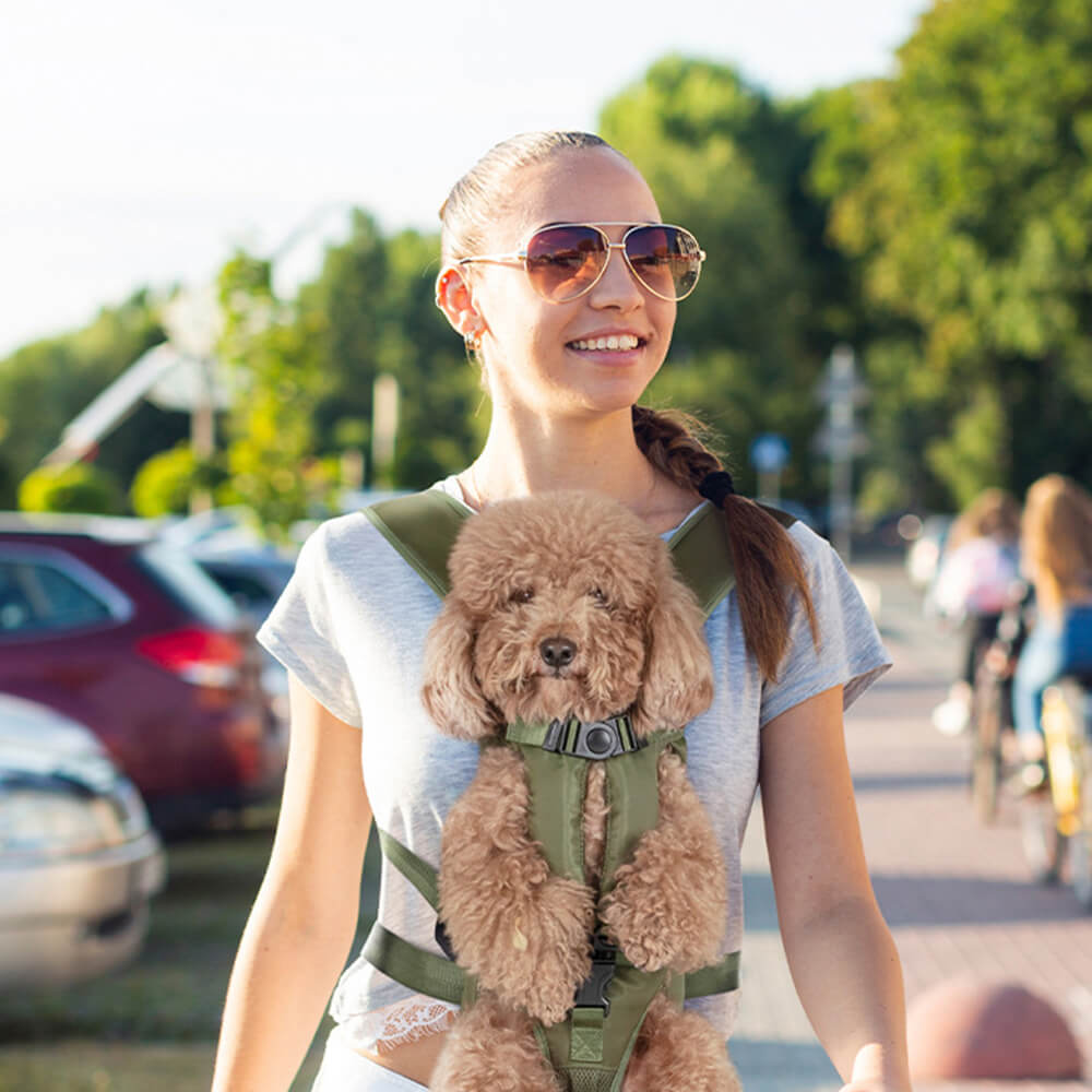 Unisex pet dog carrier travel backpack for small to medium dogs, waterproof oxford fabric.