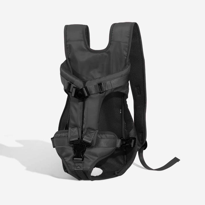 Compact small dog carrier backpack, perfect for urban travel or veterinarian visits.
