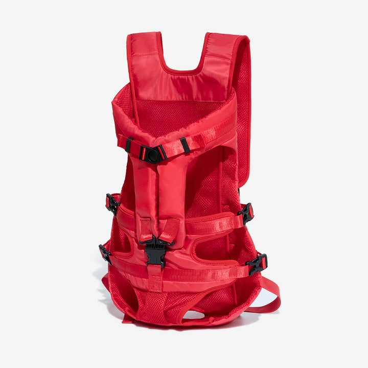 Stylish dog backpack carrier in a neutral color, suitable for both men and women.