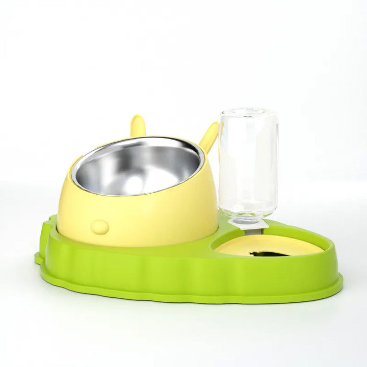Automatic pet feeder & water dispenser combo, ideal for dogs and cats, ensuring pet hydration