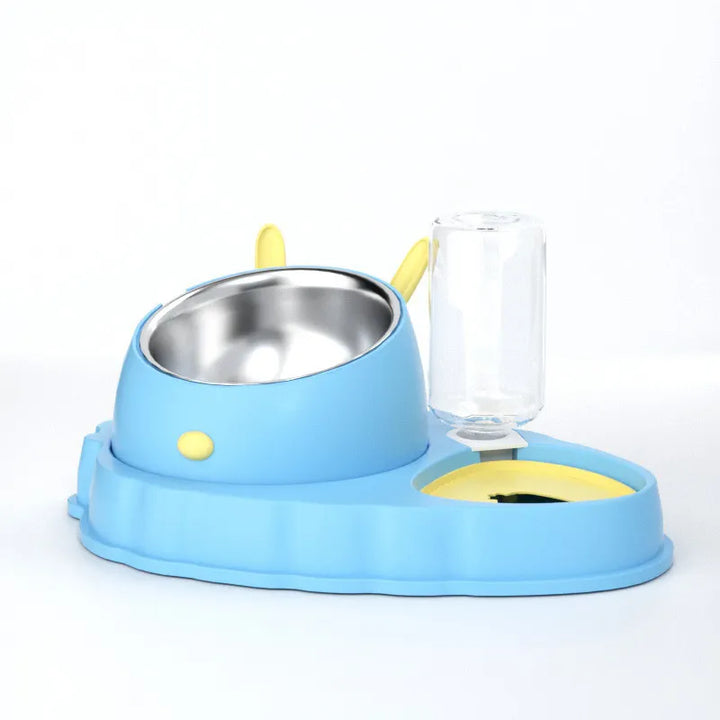 Pet supplies: unisex dog and cat bowl with automatic water dispenser for convenient feeding