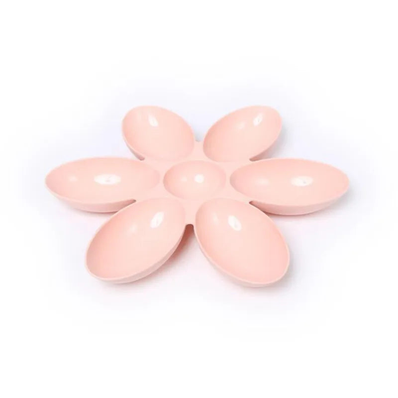 Ergonomic flower design slow feeder bowl for multiple pets, encourages natural foraging, easy to wash