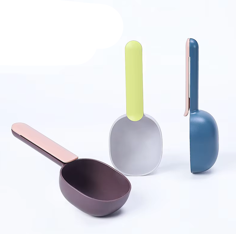 Versatile pet food measuring scoop, a key kitchen tool for dog and cat care and feeding.