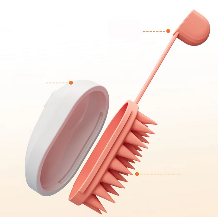 Compact pet grooming brush, perfect for travel & everyday dog & cat fur removal
