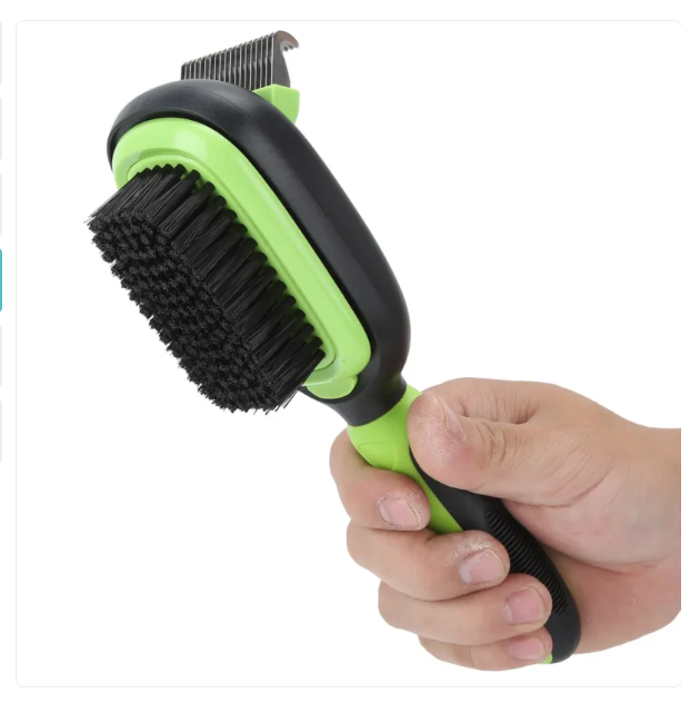 Detachable deshedding comb for pet fur care, ideal for dog and cat grooming