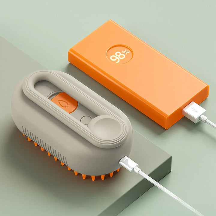 Pet care tool: a steam brush for grooming, suitable for both cat and dog owners