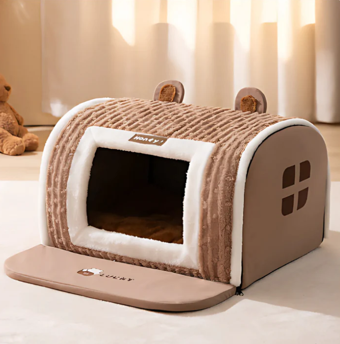 Stylish pet house featuring a removable mat, perfect as comfortable dog bed or cat bed furniture