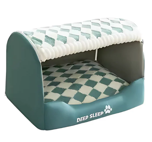 Soft pet house with a plush, machine-washable cushion, a warm dogbed or catbed for your pet