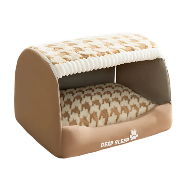 Modern pet house with a versatile removable mat, designed as a cozy pet retreat or animal accessory