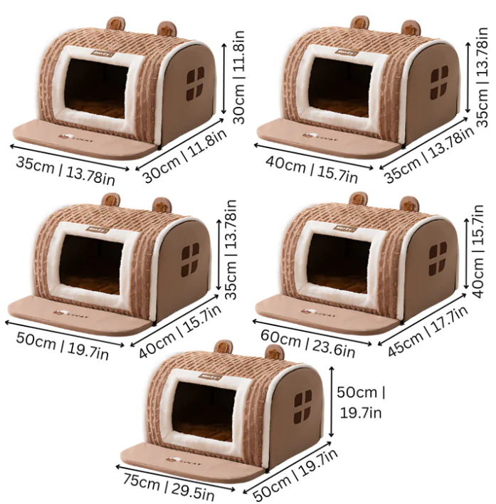 Versatile pet furniture: Unisex pet house with removable cushion, perfect as a cozy dogbed or catbed