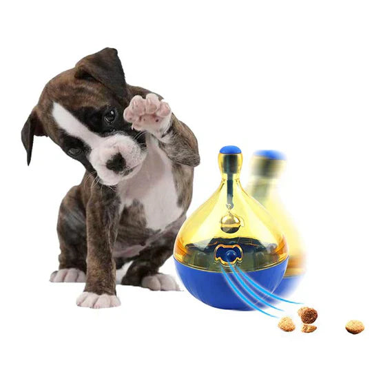 Dog puzzle slow feeder toy, dispenses kibble, promotes healthy eating habits