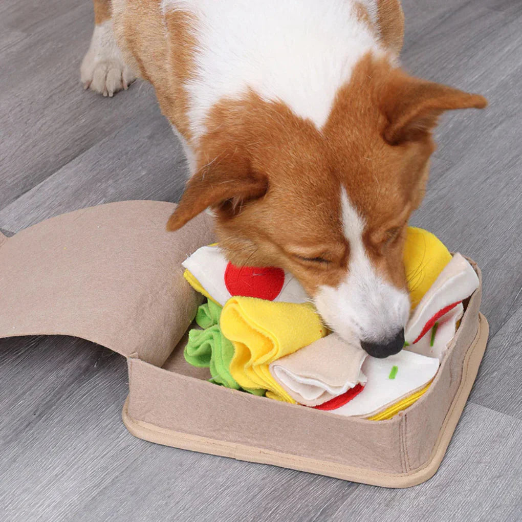 Unisex pet interactive sniffing toy for dogs, promoting mental stimulation and slow feeding