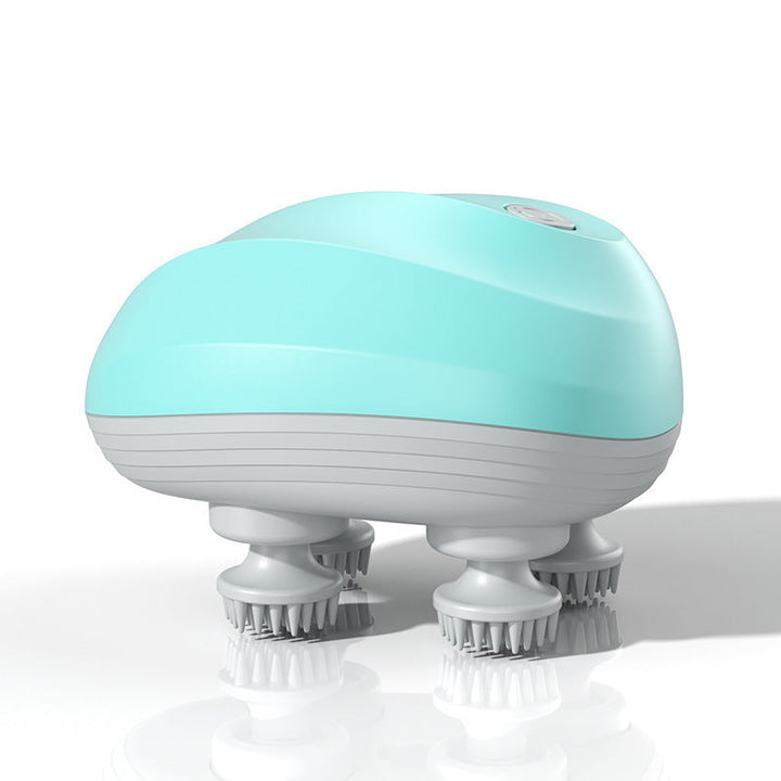 Soft-bristled pet massager for cats and dogs, enhancing wellbeing and circulation during pet care.