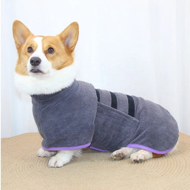 Close-up of microfiber fabric on petrobe, showing quick-drying texture for pet care