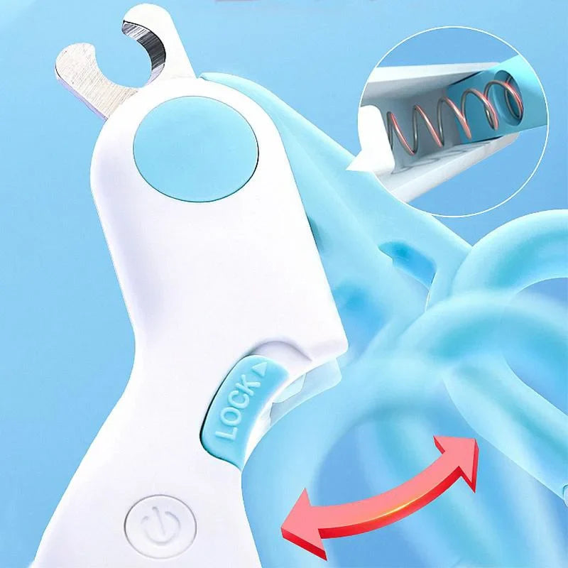 High-quality pet nail clippers with LED, designed for easy and effective dog & cat nail care.