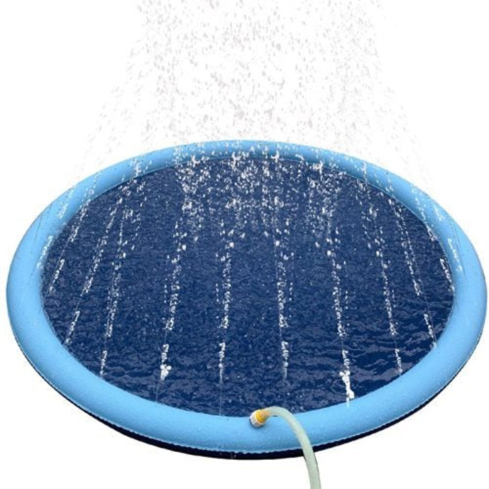 Summer outdoor pet gear: dog sprinkler cooling mat, ideal for refreshing water play