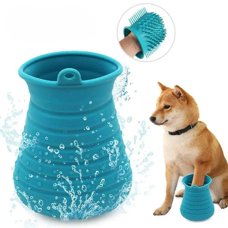 Unisex pet silicone massage grooming brush, ideal for dog coat care and detangling