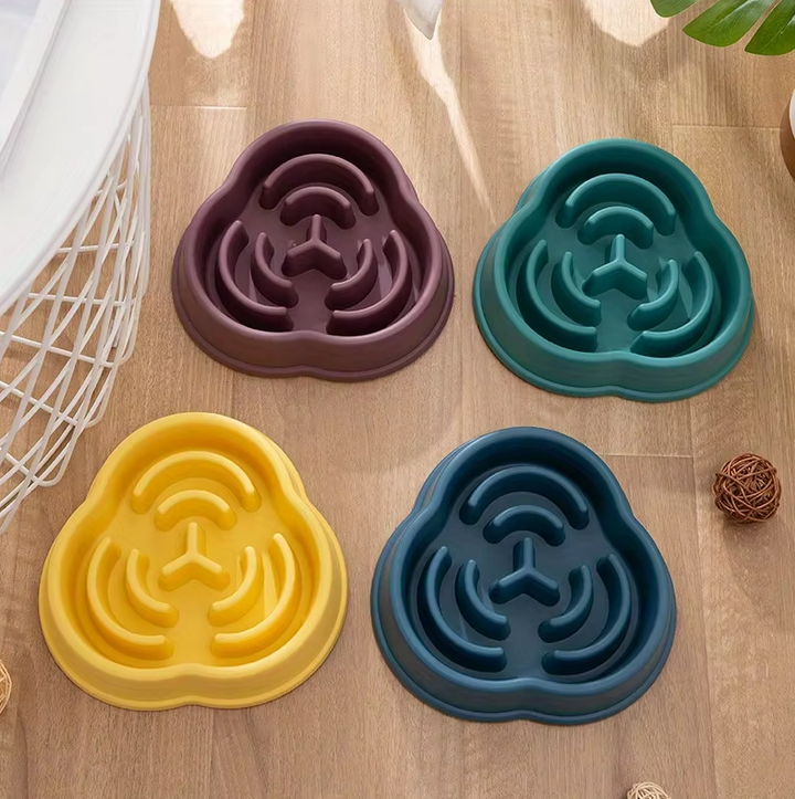 Unisex Pet Slow Feeder Chew Toy Bowl, a green interactive dog bowl for pet health.