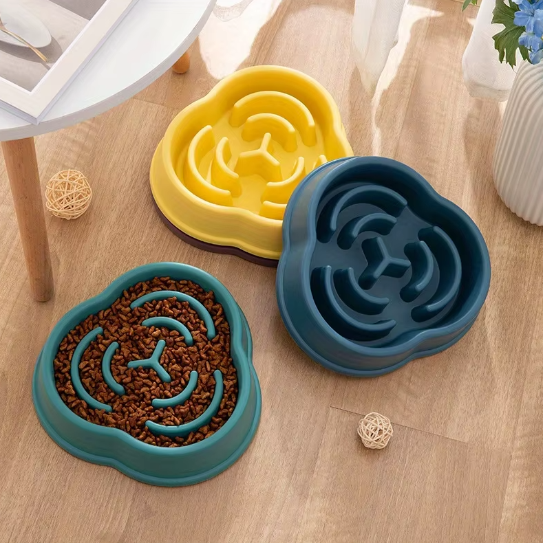 Unisex Pet Slow Feeder Chew Toy Bowl, engaging feeding accessory for dogs and cats.