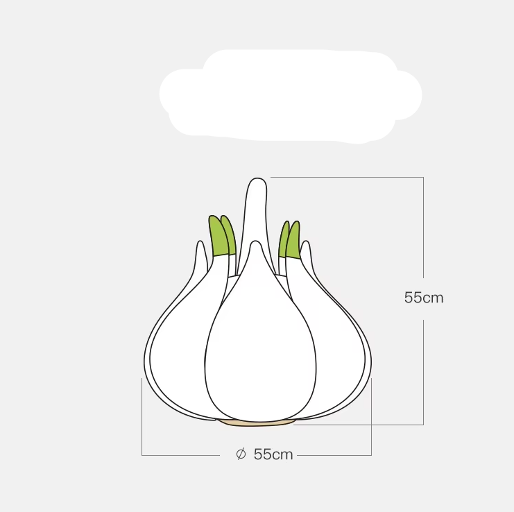 Cute pet accessory: garlic shape cat bed, ideal cozy cave for cats & small dogs