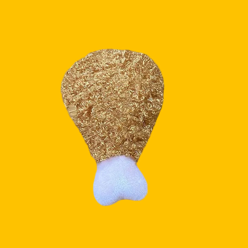 Squeaky taco plush pet toy, fun fast food themed dog chew toy for indoor play