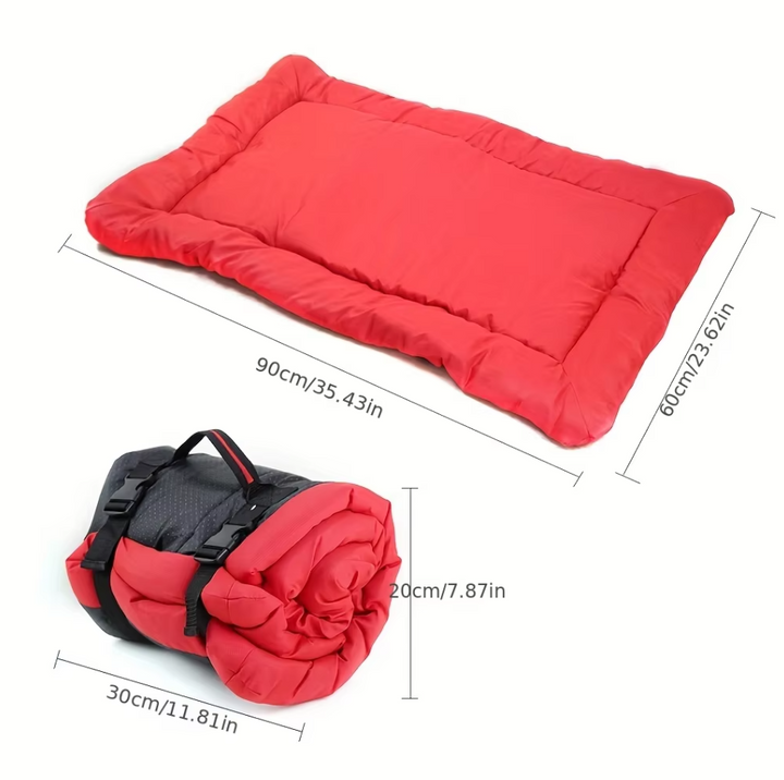 Travel-friendly pet bed for cars, also functions as a comfortable dog sofa cushion, plush design