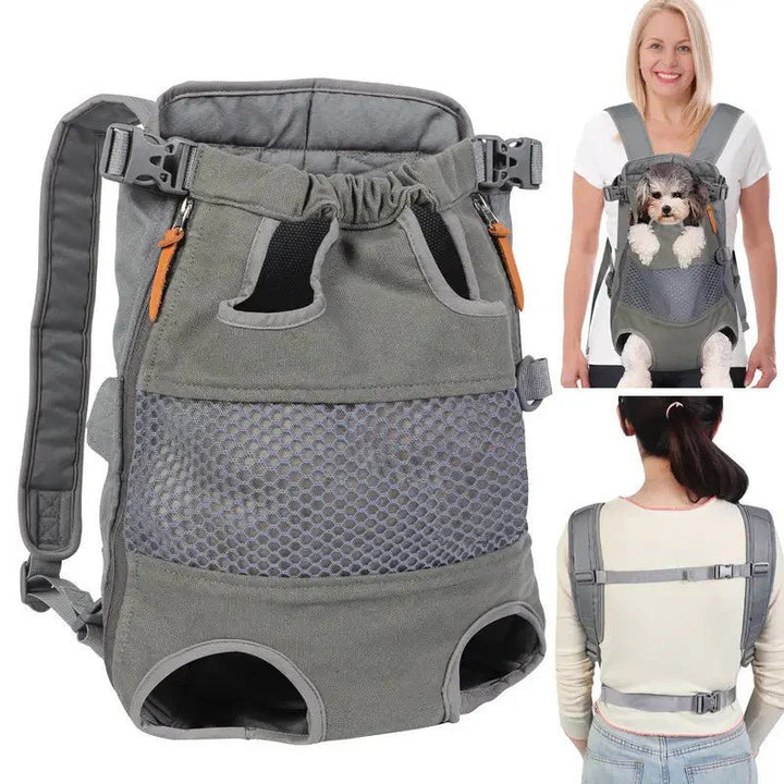 Unisex pet travel carrier backpack for dogs & cats, hands-free travel gear