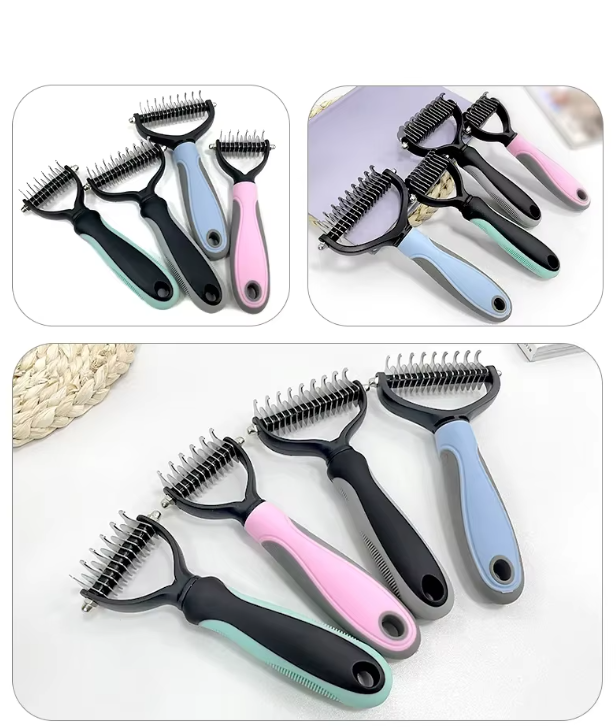 Undercoat grooming tool for dogs and cats, an essential animal brush for maintaining pet health and coat.