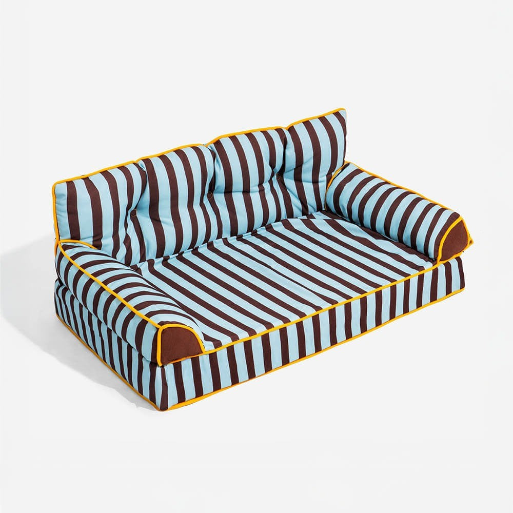 Noko pets New4 water-repellent striped dog bed, pet sofa for comfortable joint support.