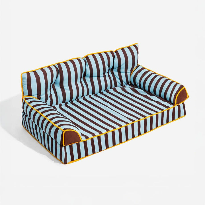 Noko pets New4 water-repellent striped dog bed, pet sofa for comfortable joint support.