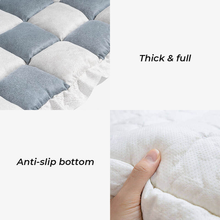 Plaid pet furniture protector draped over a sofa, illustrating full coverage and style
