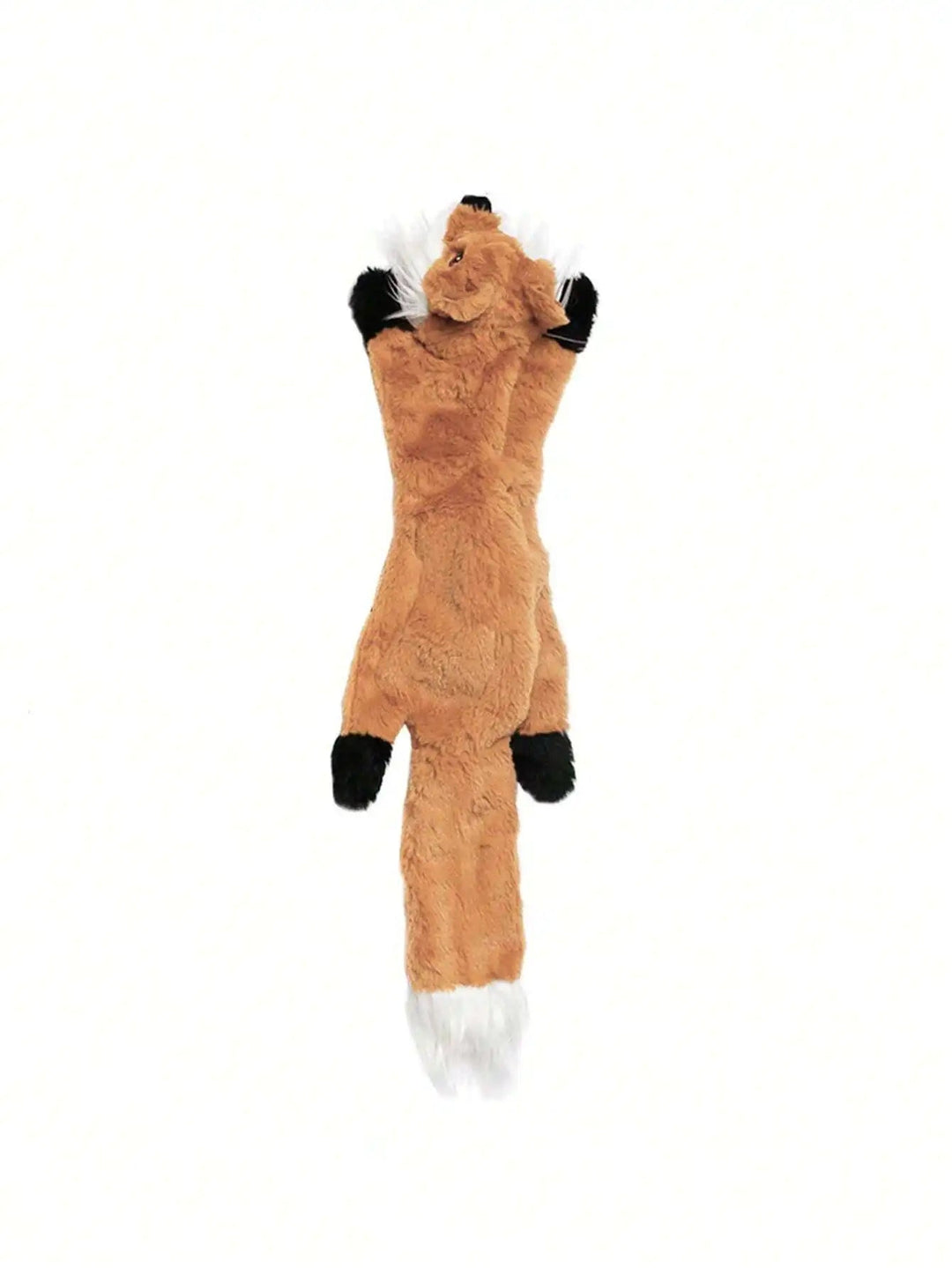 Interactive animal dog toy made of soft fleece, featuring a squeaker for gentle chewers