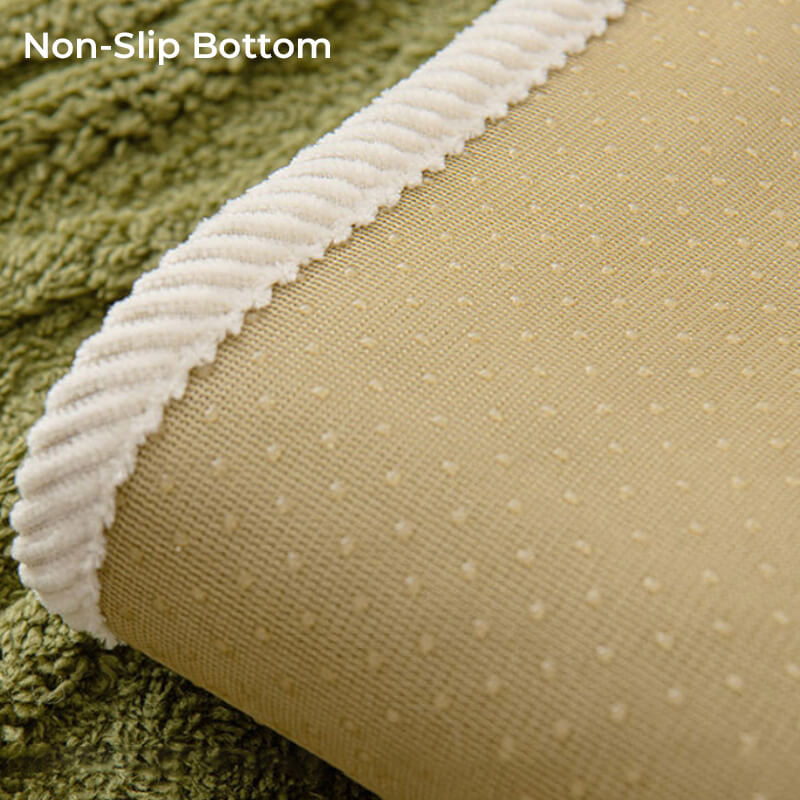 Machine washable green couch cover, plush and non-slip, enhancing your home decor.