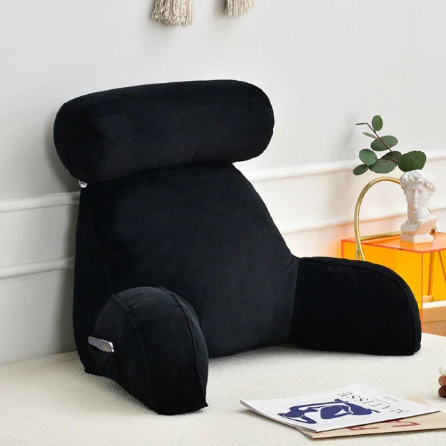 Enjoy ultimate comfort with this plush reading pillow, featuring arm & back support.