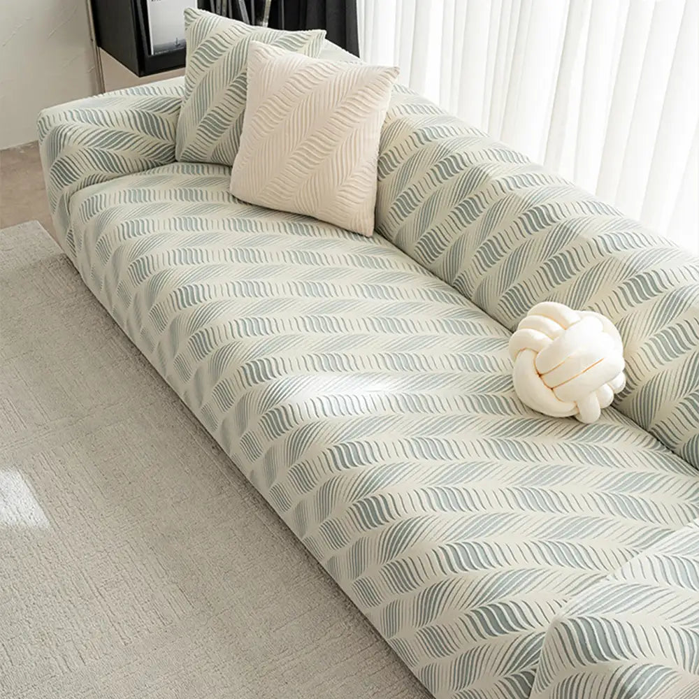 Warm polar fleece jacquard sofa cover, a practical and stylish pet-friendly furniture protector