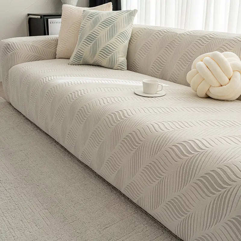 Modern home decor: stretch jacquard sofa cover, pet friendly and anti-scratch, easy to install