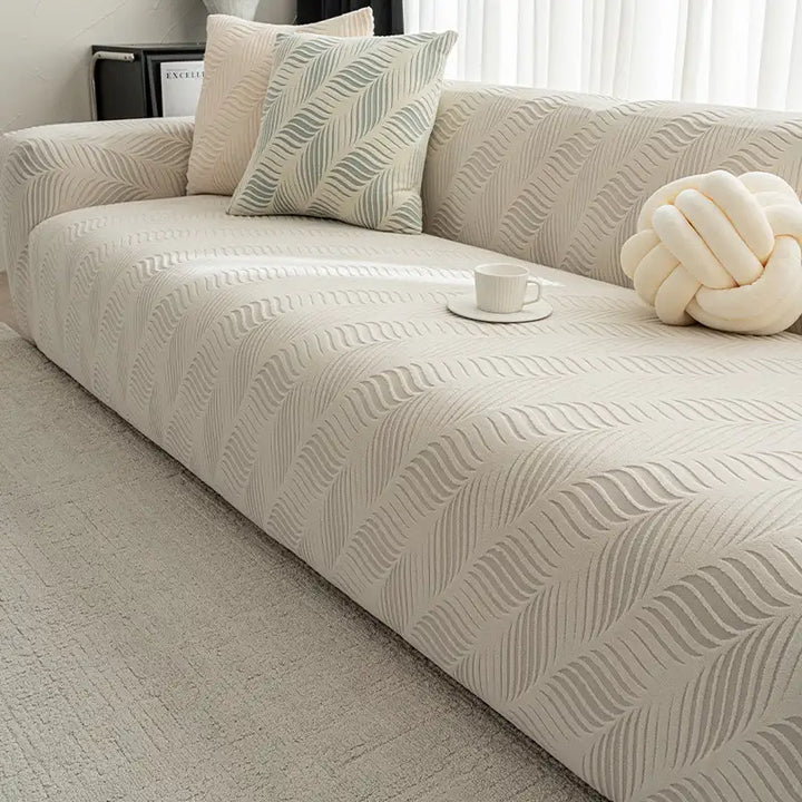 Modern home decor: stretch jacquard sofa cover, pet friendly and anti-scratch, easy to install