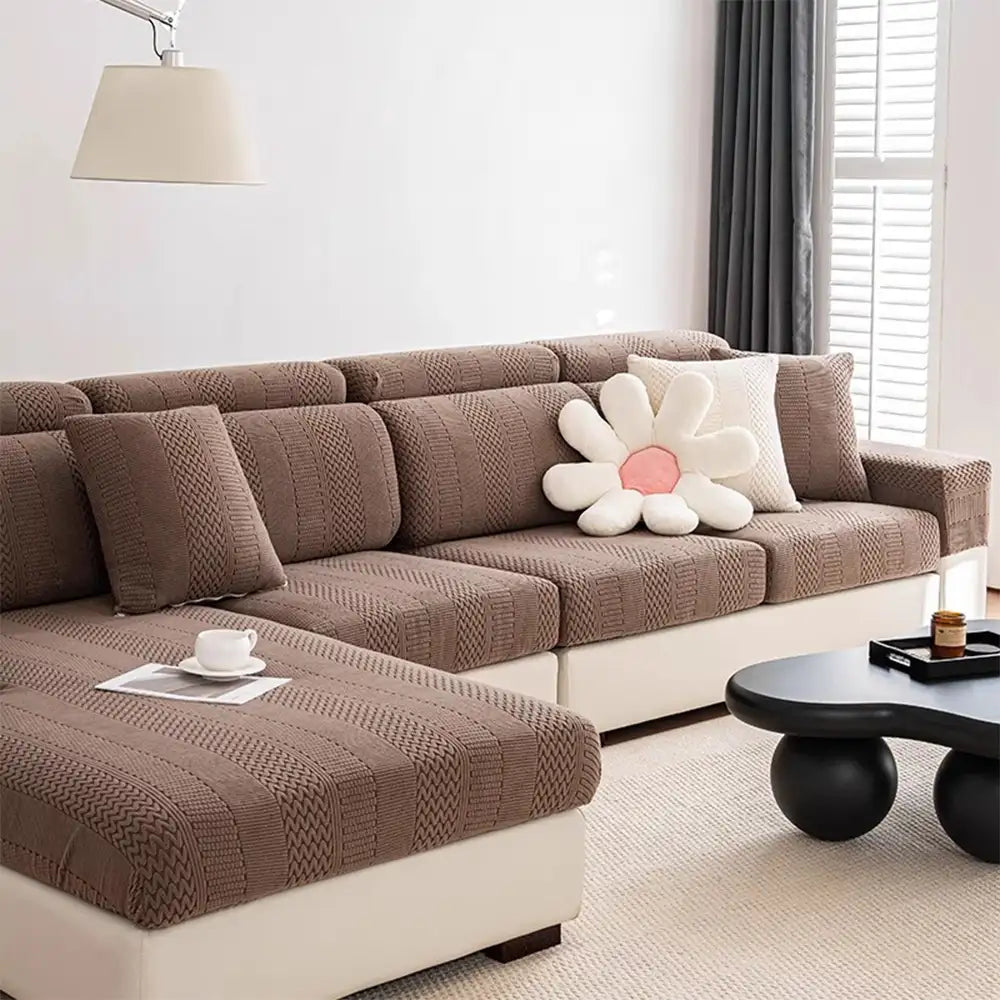 Pet friendly and soft antistatic polar fleece couch cover, easy to install