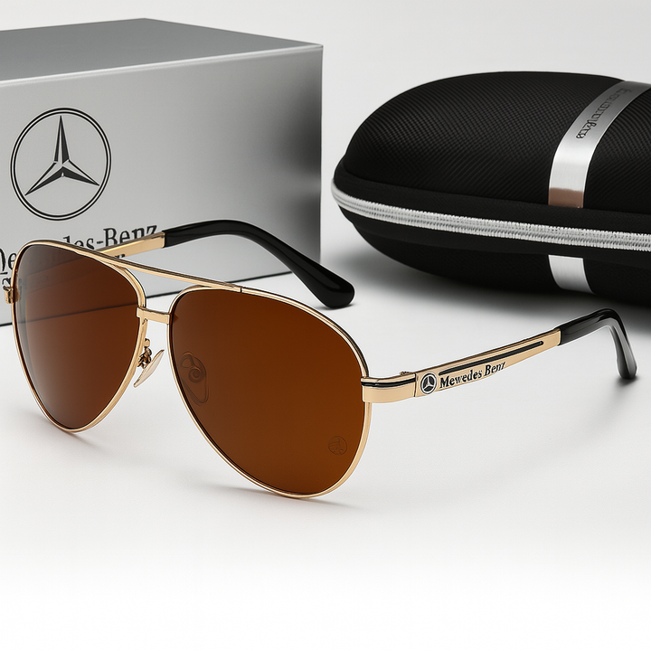 Stylish classic unisex aviator sunglasses with polarized lenses, ideal for glare-free driving & sun protection.