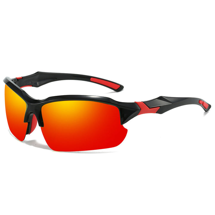 Athletic unisex sunglasses with polarized lenses for UV protection & sharp clarity.
