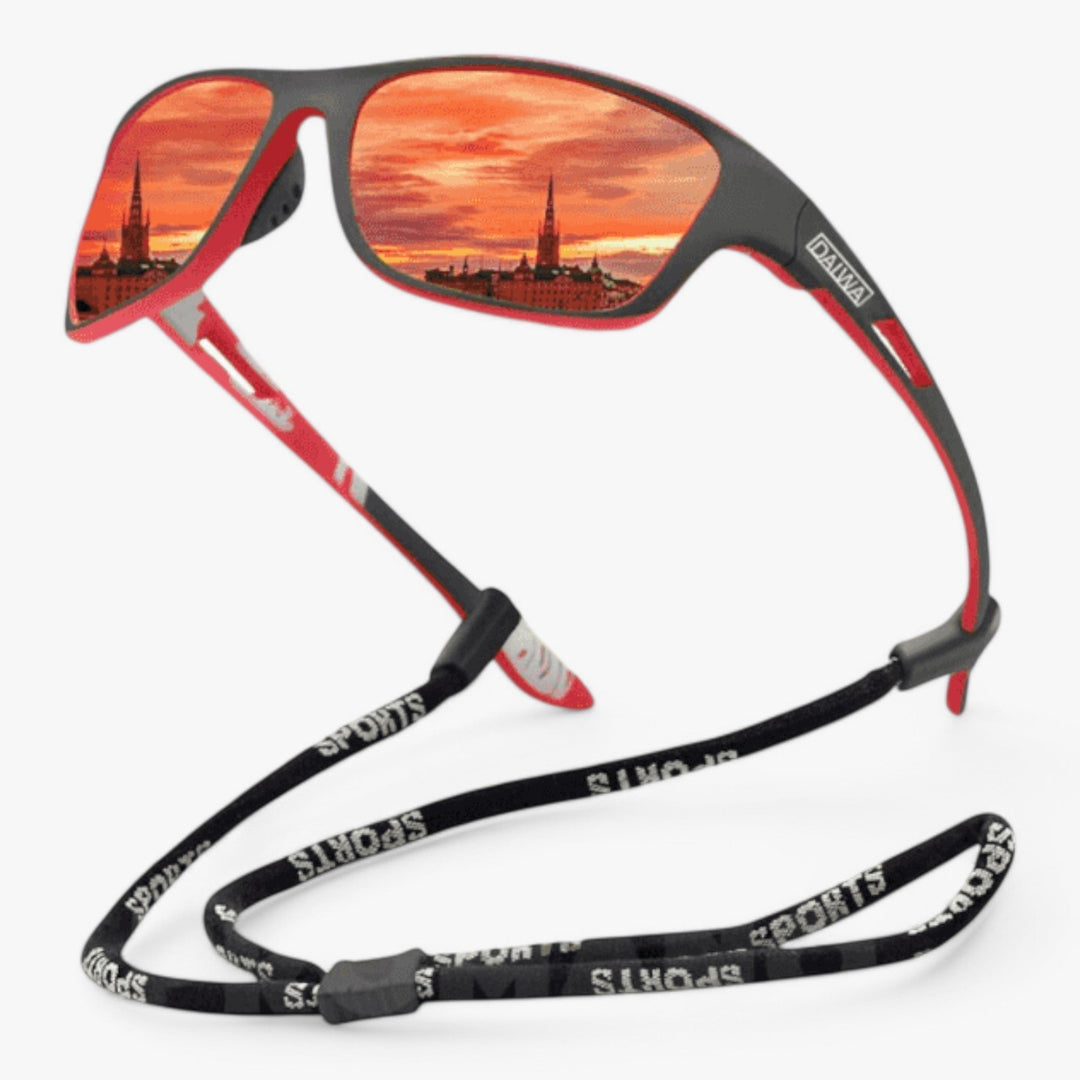 Unisex polarized sports sunglasses with UV protection, ideal for outdoor activities like cycling, running, and hiking.