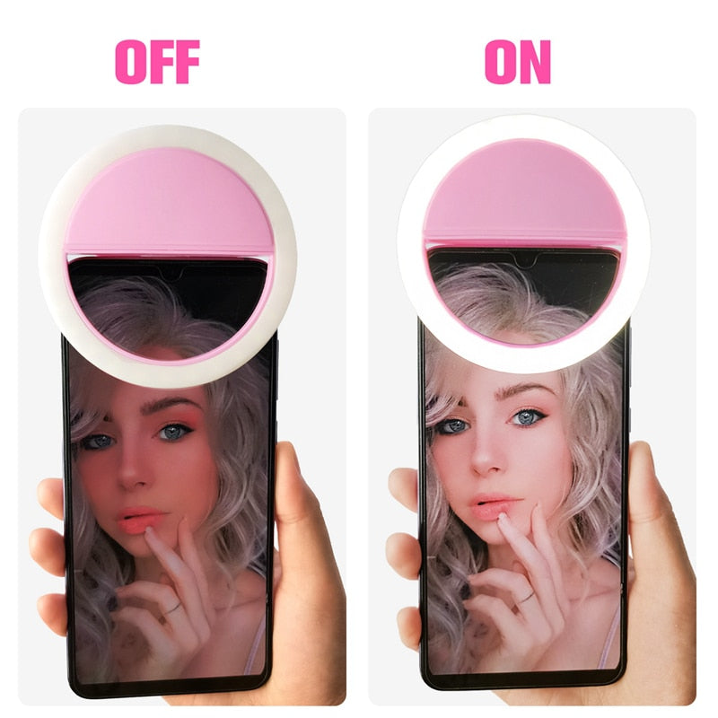 Achieve professional lighting anywhere with this portable LED selfie ring light for phones & laptops.