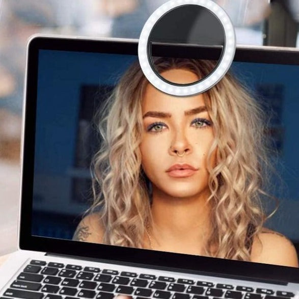 GlowSnap portable LED selfie ring light, a versatile phone & laptop accessory for stunning photos & videos.