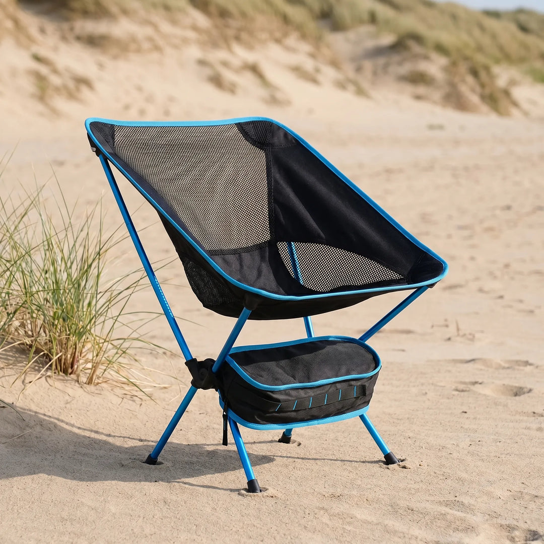 Unisex portable lightweight folding chair for outdoor use, compact design, easy to carry for any adventure.