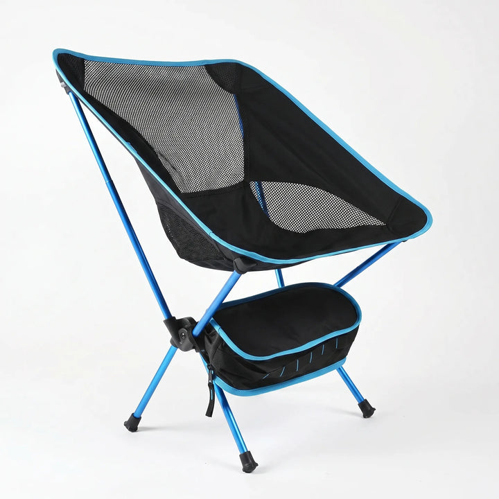 Durable unisex camping chair, lightweight & portable, perfect for hiking, travel, and outdoor adventures.