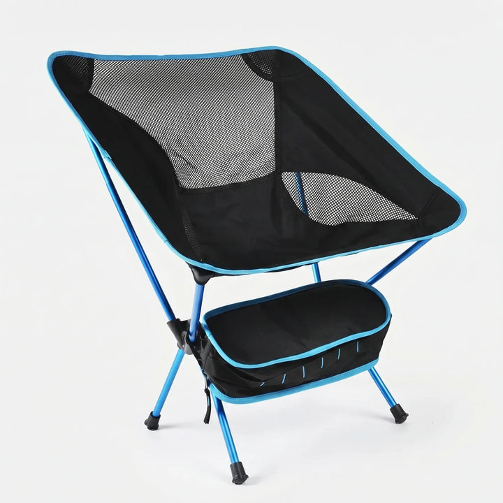 Unisex lightweight outdoor folding chair, portable and compact design, ideal for camping, beach, and travel.