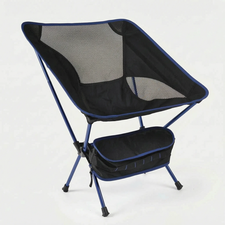 Unisex lightweight portable outdoor folding chair, compact for camping, hiking, beach & garden relaxation.